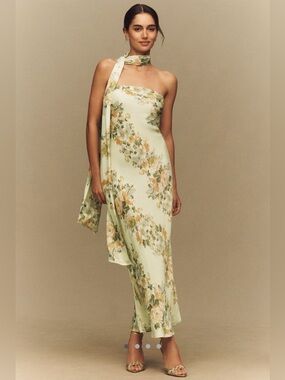 BHLDN | Dresses | Nwt Anthropologie Bhldn Miley Strapless Dropwaist  Highshine Satin Maxi Dress | Poshmark
